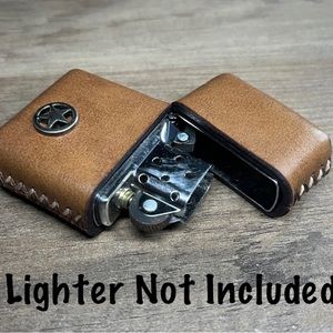 Genuine Leather Case for Zippo Lighter Standard Size (Made in USA 🇺🇸)